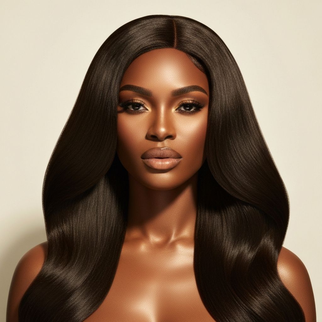 Model wearing premium STEPH_LUXE wig